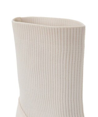 Maison de FLEUR リボンビジューニットブーツ Ivory