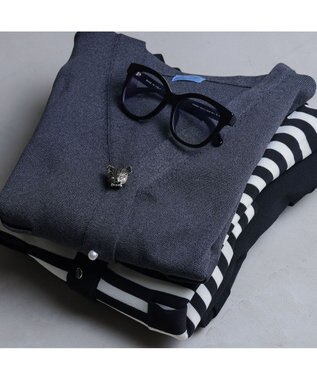 組曲 S 【組曲×setsuko sagittaire】kinakoスポンディッシュ ニットジャケット グレー系