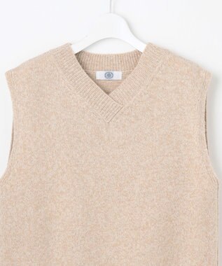 J.PRESS LADIES L 【洗える】MIX COLORED ニット ベスト ベージュ系