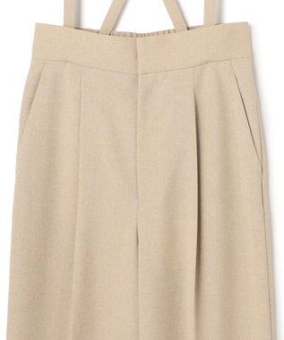 uncrave ウォッシャブルドライサップ ワイドパンツ（サスペンダー付き） シャンブレーベージュ