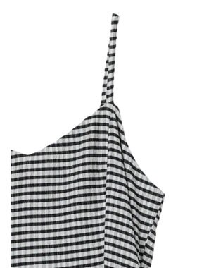 earth music&ecology チェックキャミワンピース Check Black