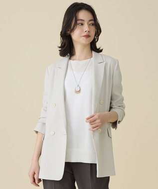 自由区 【セットアップ対応】リネンライクシンセティックテーラード ジャケット