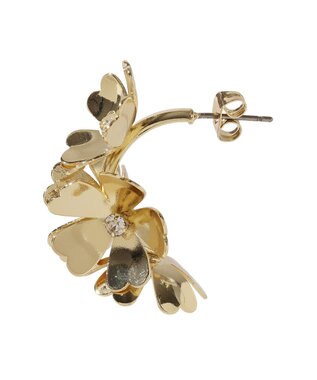 YECCA VECCA メタルフラワーピアス Gold