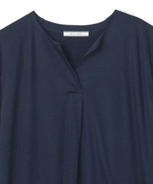 BEIGE， 【WEB限定・洗える】MELISSA / バックシフォンスキッパーロングワンピース Navy