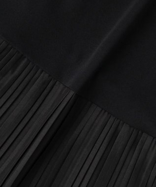 J.PRESS LADIES S 【一枚で着映え】プリーツコンビ ノースリーブ ワンピース ブラック系