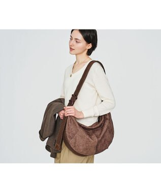 genten 【直営店・WEB限定】アマカ ショルダーバッグ大 ダークブラウン