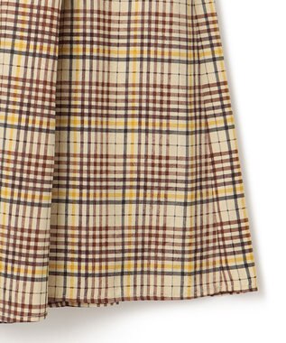 J.PRESS YORK STREET 【WOMEN】チェックフレアスカート ベージュ系3