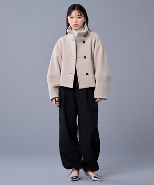 uncrave 【防シワ・洗濯機洗い可】ドライタッチツイル カーゴ パンツ（uncrave STANDARD） ブラック