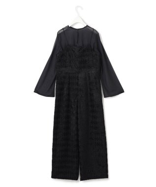 ICB ダイヤカットジャカード オールインワン ブラック系