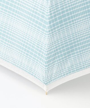 MOONBAT GRACY(グレイシー) 晴雨兼用日傘 長傘 T/C Neo classic check ナイルブルー