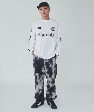 WEGO 【ユニセックス着用ITEM】ラインゲームロゴT（LS） ホワイト