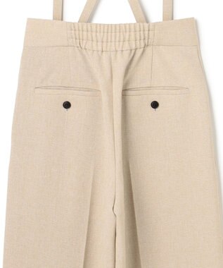 uncrave ウォッシャブルドライサップ ワイドパンツ（サスペンダー付き） シャンブレーベージュ