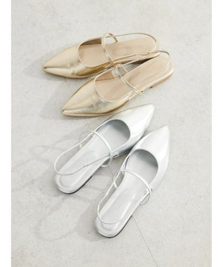 Green Parks ＲＵＰＩＳ．　スリングバックミュール Gold