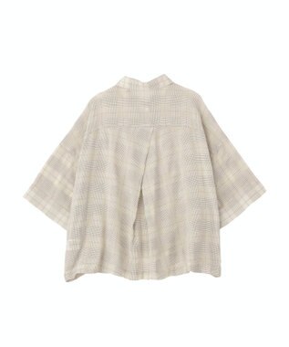 AMERICAN HOLIC シアーチェックショート丈シャツ Ivory