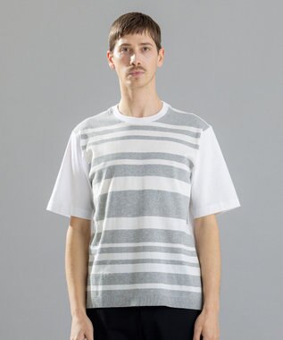 JOSEPH HOMME ブライトボーダーブロック　Tシャツ ホワイト系