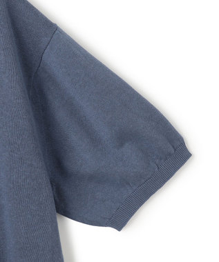 J.PRESS YORK STREET 【UNISEX】ベーシック ニットポロシャツ ダルブルー系