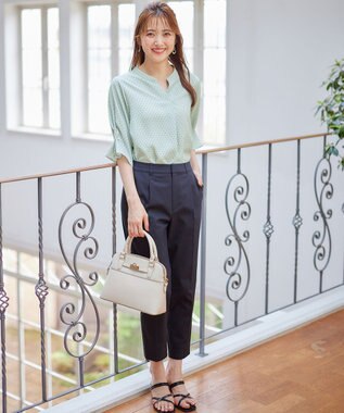 ANY SIS 【UVケア・接触冷感・撥水】クールタッチミラクルガード テーパード パンツ ネイビー