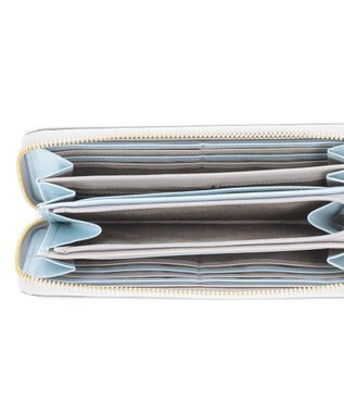 LANVIN en Bleu リュクサンブールブリエ ラウンド長財布 シルバー