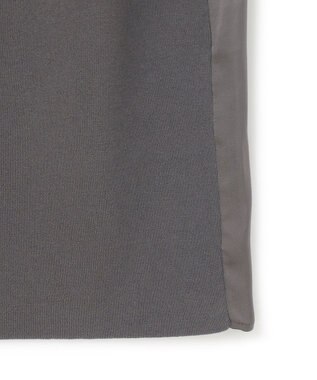 ICB L 【洗える】 クロスコンビ ワンピース チャコール系