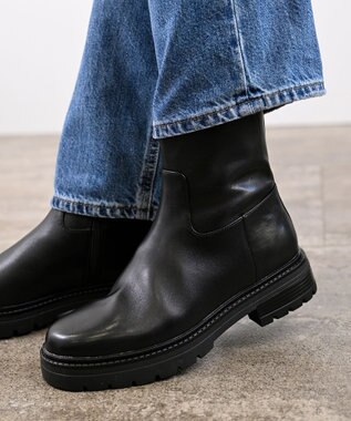 APOM ウォータープルーフサイドジップアンクルブーツ35 ブラック