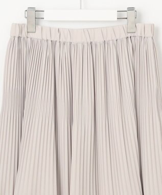 自由区 L 【ご好評につき追加生産・セットアップ対応・洗える】ライトサテンプリーツ スカート ライトグレー系