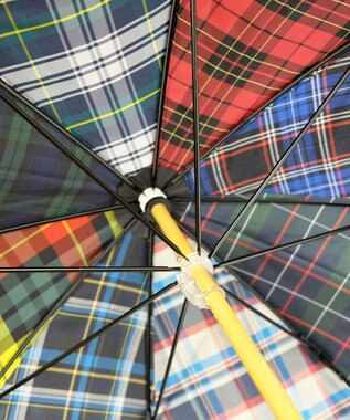 +RING 【UVカット100%】【UPF50＋】【遮光率99.99%以上】【2重張り】プラスリング 晴雨兼用傘（長ショート） CHK T1248 マルチカラー