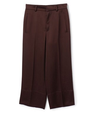 BEIGE， CASSITER / リネンブレンド サテンクロップドパンツ Bordeaux