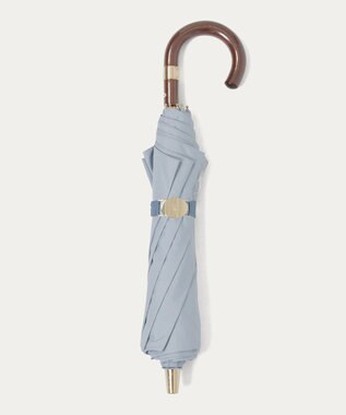 MOONBAT POLO RALPH LAUREN（ポロ ラルフローレン）晴雨兼用日傘 ワンポイント ポロポニー 無地  折りたたみ傘 楽折 遮光 遮熱 UV スカイブルー