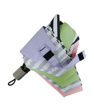 +RING プラスリング レディース向け 晴雨兼用 折傘 MLT T1169 マルチカラー