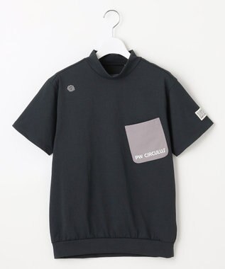 PW CIRCULUS 【吸水速乾 / UV遮蔽率99.5% UVカット / ストレッチ】【WOMEN】ポケットモックT ゴルフウェア レディース ブラック系