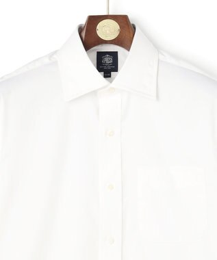 J.PRESS MEN 【PREMIUM PLEATS / 形態安定】ピンオックス ドレスシャツ / ワイド ホワイト系