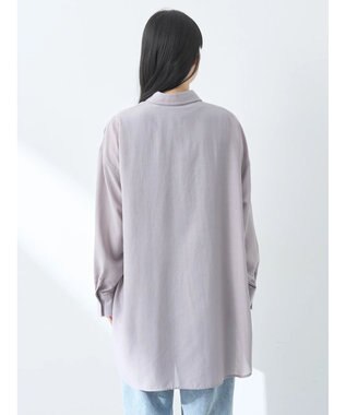 earth music&ecology ウ゛ィンテージボタンフロントポケットシャツ Light Gray