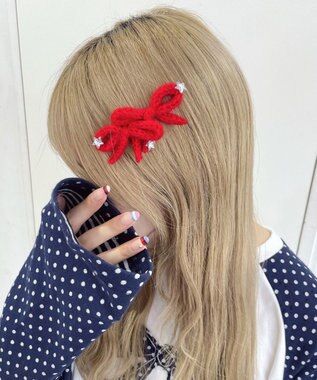 WEGO L2Pニットリボンクリップ レッド