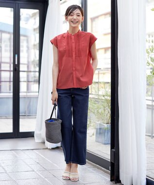 Tiaclasse 【小倉優子さん着用】ラタン風配色ストラップサンダル オフホワイト