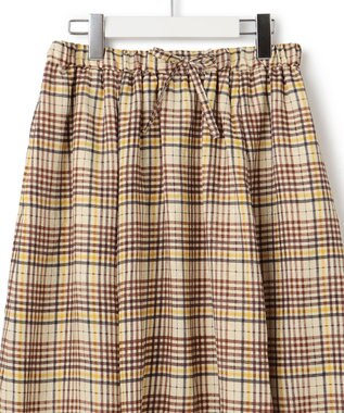 J.PRESS YORK STREET 【WOMEN】チェックフレアスカート ベージュ系3