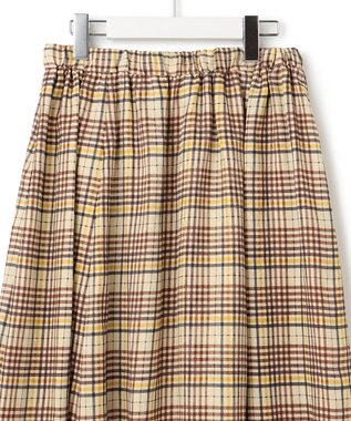 J.PRESS YORK STREET 【WOMEN】チェックフレアスカート ベージュ系3