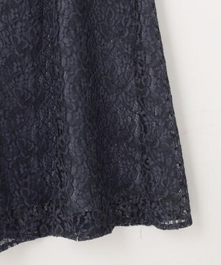 ANY SIS 【Lily Calin】ナローフレアレース ドレス ネイビー