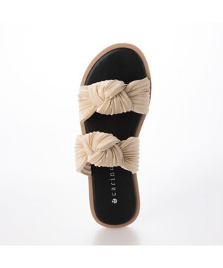 MODE ET JACOMO <carino>プリーツスポンジサンダル ベージュ