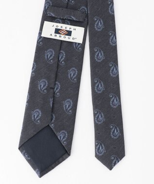 JOSEPH ABBOUD 【日本製】ペイズリーレジメンタル ネクタイ グレー系