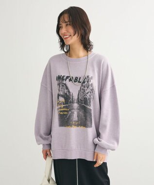 Green Parks ・ＤＯＵＢＬＥ　ＦＬＡＧＳ　フォトｐｔスウェット Lavender
