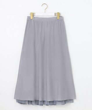 ANY SIS 【美人百花7月号掲載】2WAYチェックチュールリバーシブル スカート ラベンダー系