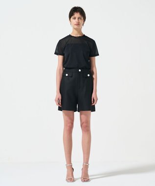 GRACE CONTINENTAL シアークルーカットトップ ブラック