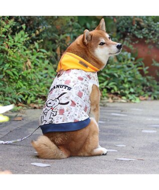 PET PARADISE スヌーピー パーカー 《ご機嫌柄》 中型犬 ネイビー