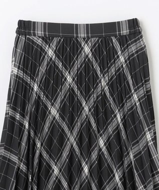 ANY 【洗濯機可/ウエストゴム】チェックプリーツスカート ブラックチェック