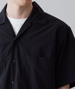 UNFILO MENS FINE MOVE オープンカラーシャツ [23年春夏商品] ブラック
