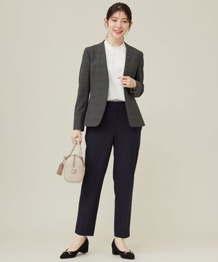 ANY SIS 【洗える】フリルネックスタンド ブラウス オフ