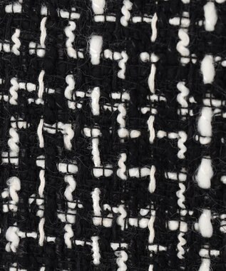 ICB フリンジツイードトート オフホワイト×ブラック系