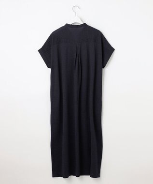 自由区 【WEB限定・洗える・XSサイズあり】シャドウサッカー ワンピース ネイビー系