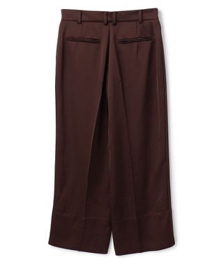 BEIGE， CASSITER / リネンブレンド サテンクロップドパンツ Bordeaux