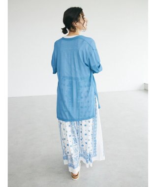 CRAFT STANDARD BOUTIQUE シアーニットトッパーカーディガン Blue